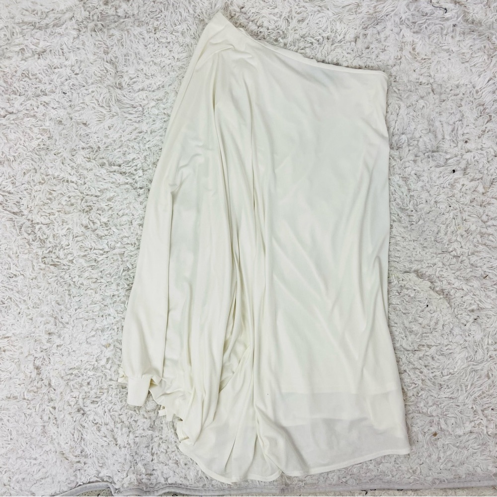 Body language One Shoulder flowy White mini Dress size medium - Picture 10 of 10